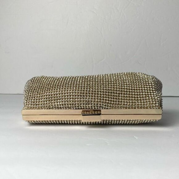 Glint Gold Crystal Mesh Clutch (Missing Strap) - Picture 4 of 7